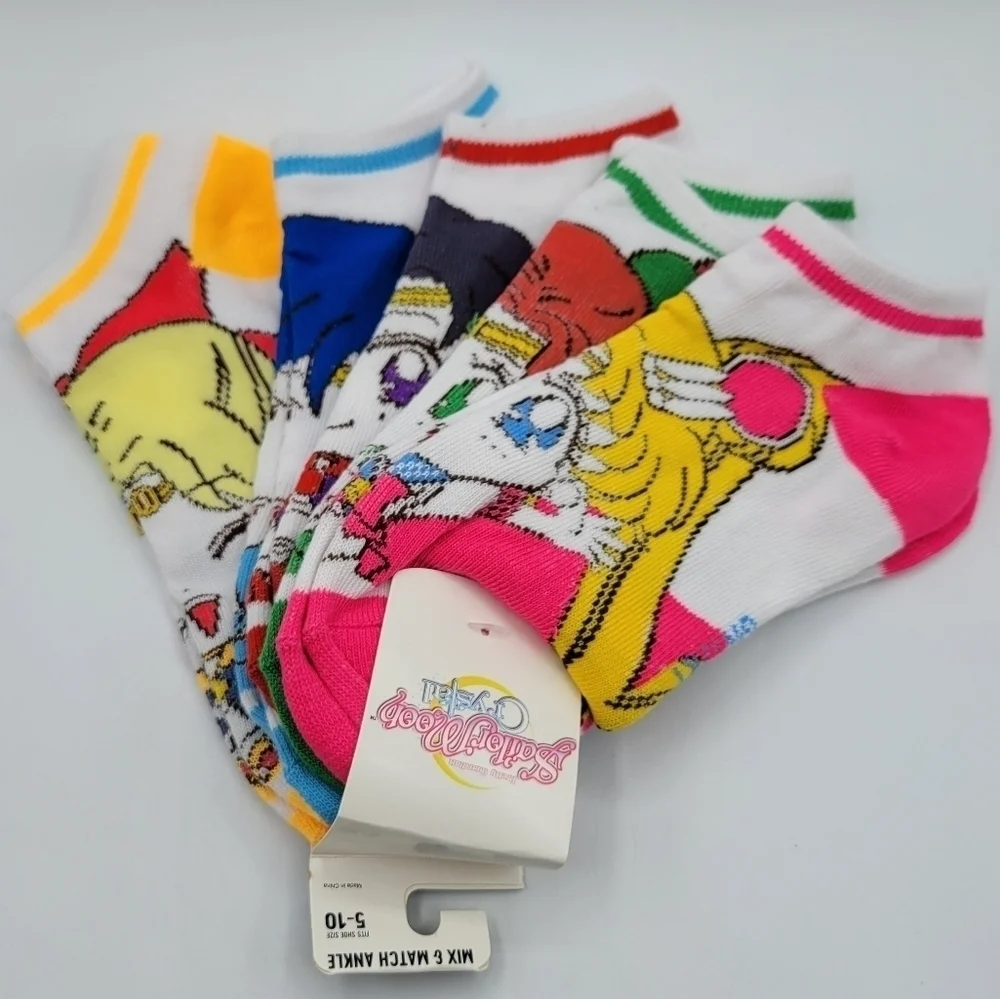 Bioworld Sailor Moon 5 pack Ankle Sock Set